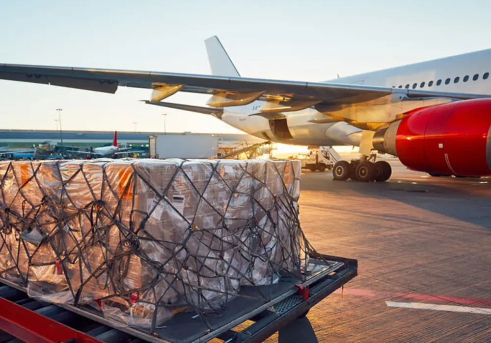 Cargo aircraft ready for air freight